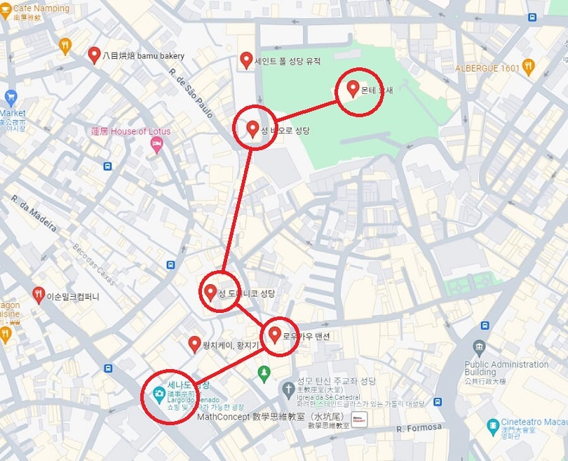 마카오 시티 투어 코스