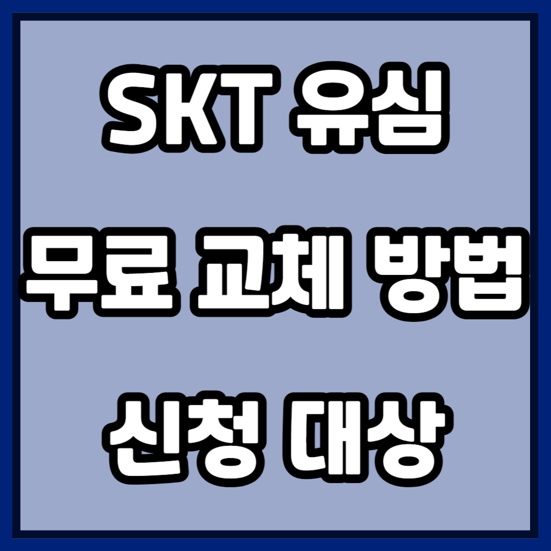 SKT 유심 교체 방법