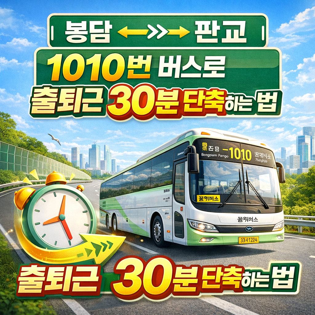 봉담 판교 1010번 버스 실시간 정보 확인하러 가기