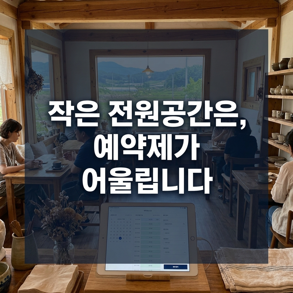 작은 전원공간은 예약제가 어울립니다.