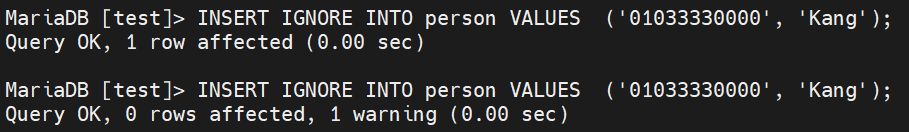 insert ignore