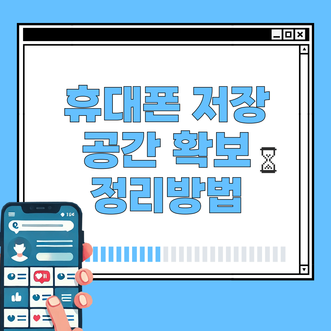휴대폰 저장공간 확보 정리방법