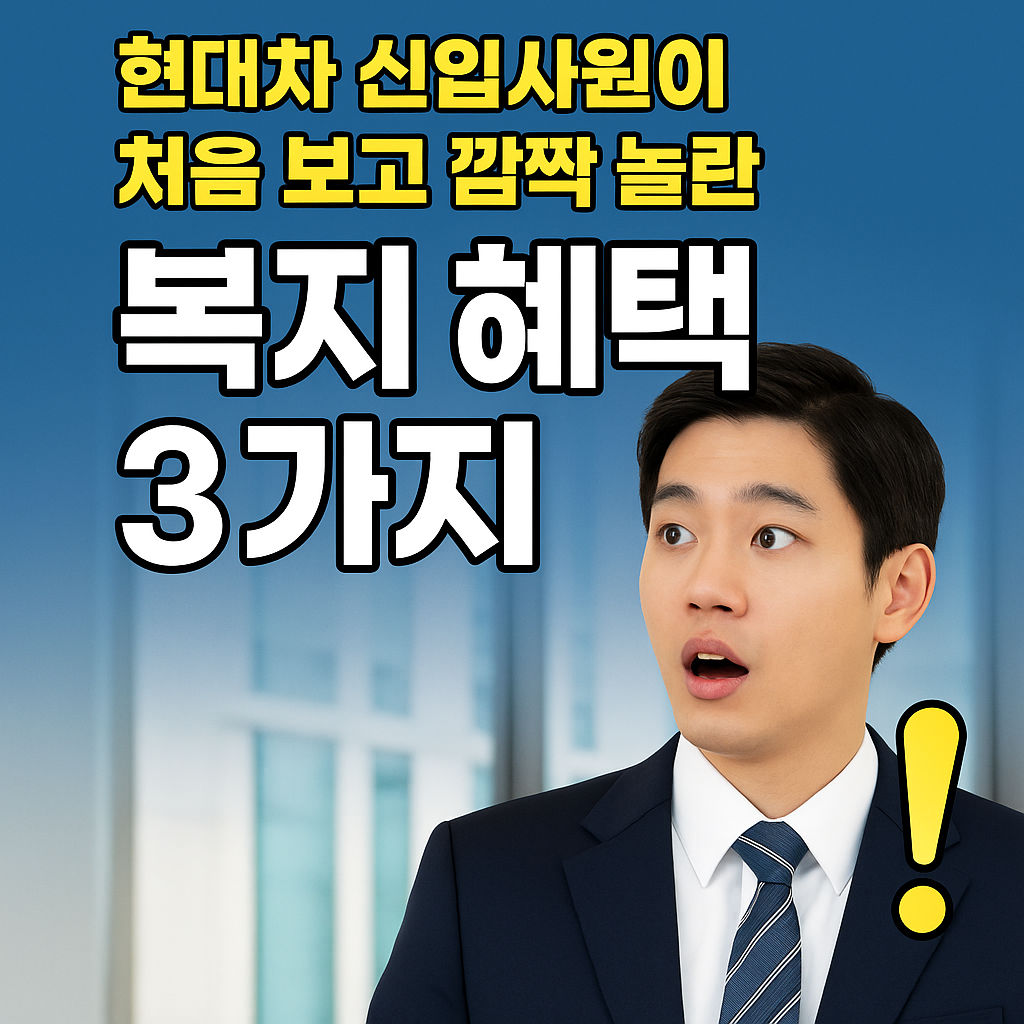 현대차 신입사원이 처음 보고 깜짝 놀란 복지 혜택 3가지