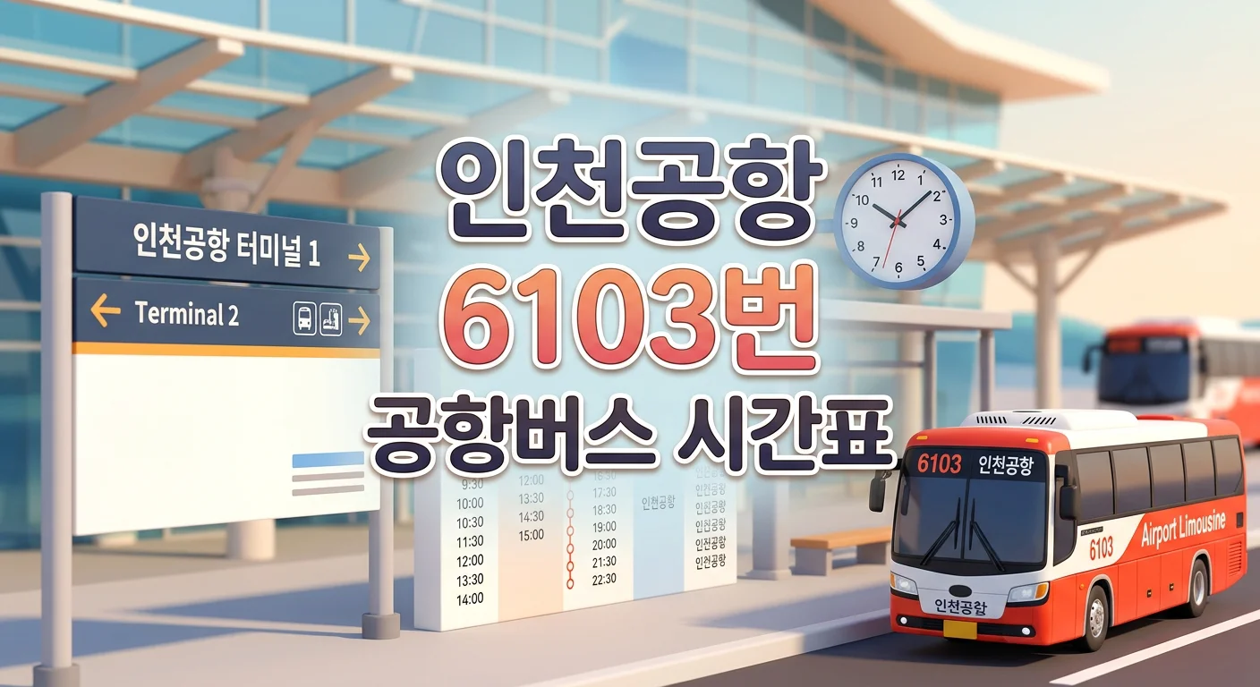인천공항 6103번 공항버스 시간표와 요금 (삼성역&middot;코엑스 방면)