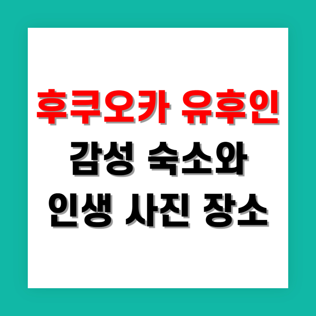 후쿠오카 유후인 감성 숙소와 인생 사진 장소