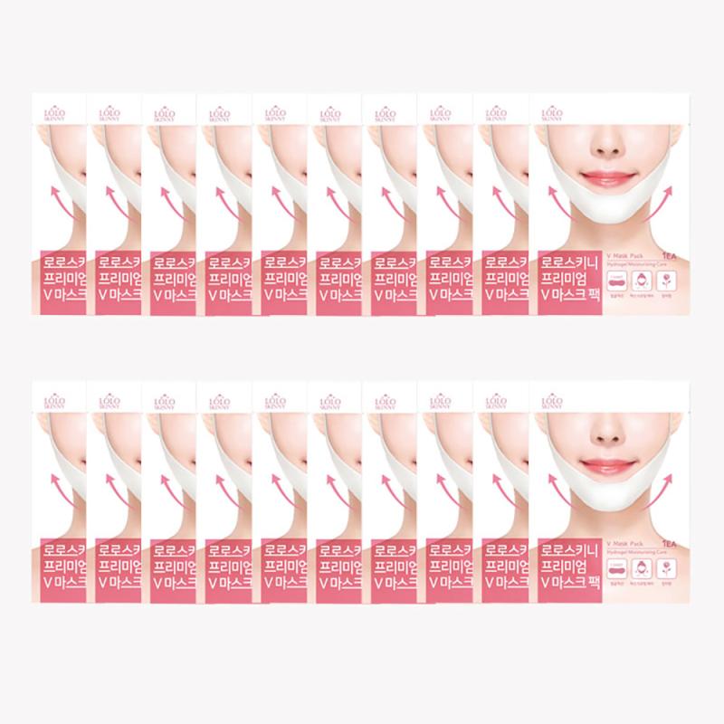 10팩 프리미엄 하이드로겔 브이라인 리프팅 팩 v 턱 선 라인 마스크 패치 1일1팩