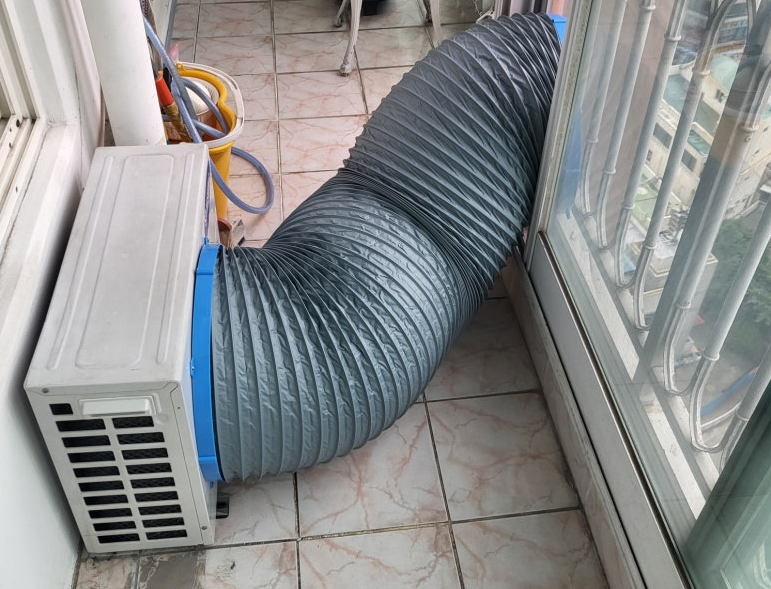 발코니 실외기 에어로드 자바라 시공 사례