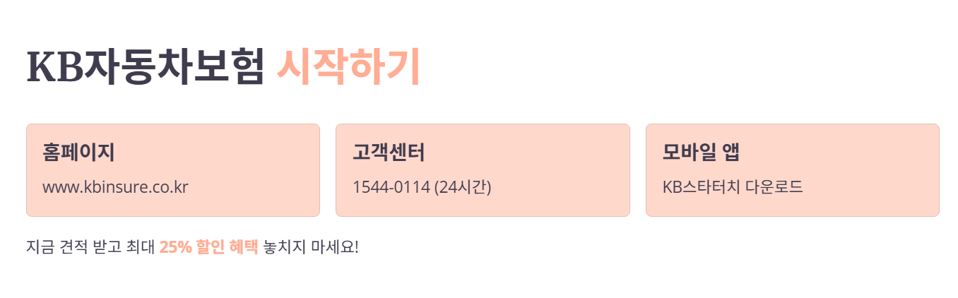 KB자동차보험 최종 점검!