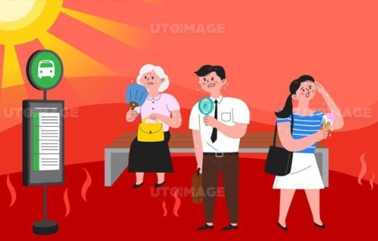 폭염 지속과 생물학적 노화의 관계 관련 이미지