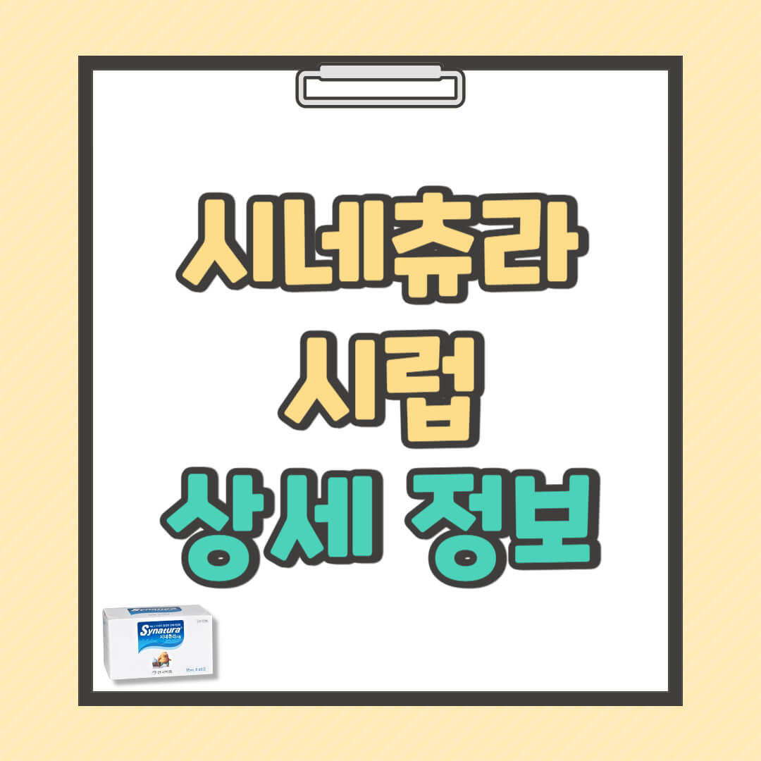 시네츄라 시럽 효능 성분 복용방법