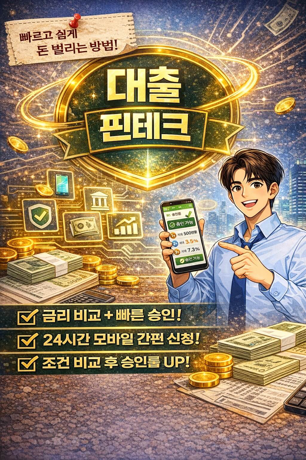 대출 핀테크, 빠르고 쉽게 돈 빌리는 방법