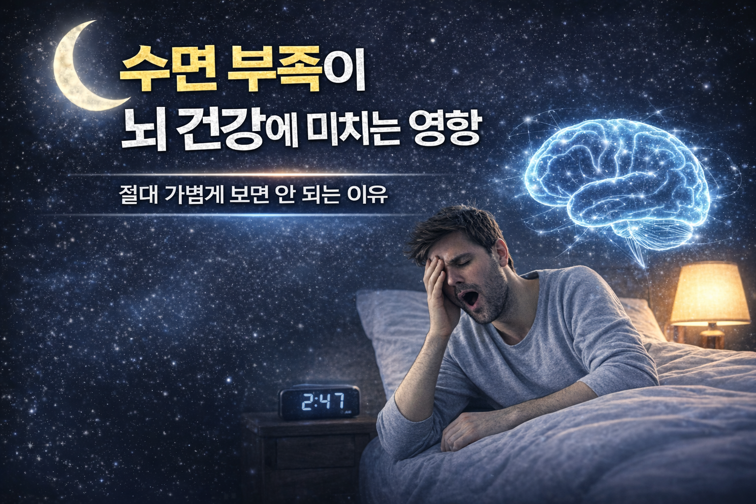 수면 부족이 뇌 건강에 미치는 영향 / 절대 가볍게 보면 안 되는 이유