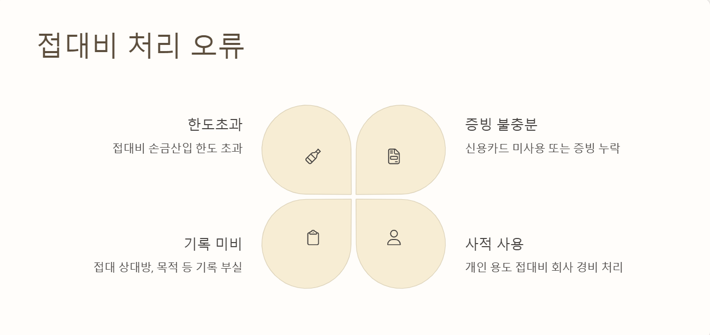 접대비 처리 오류