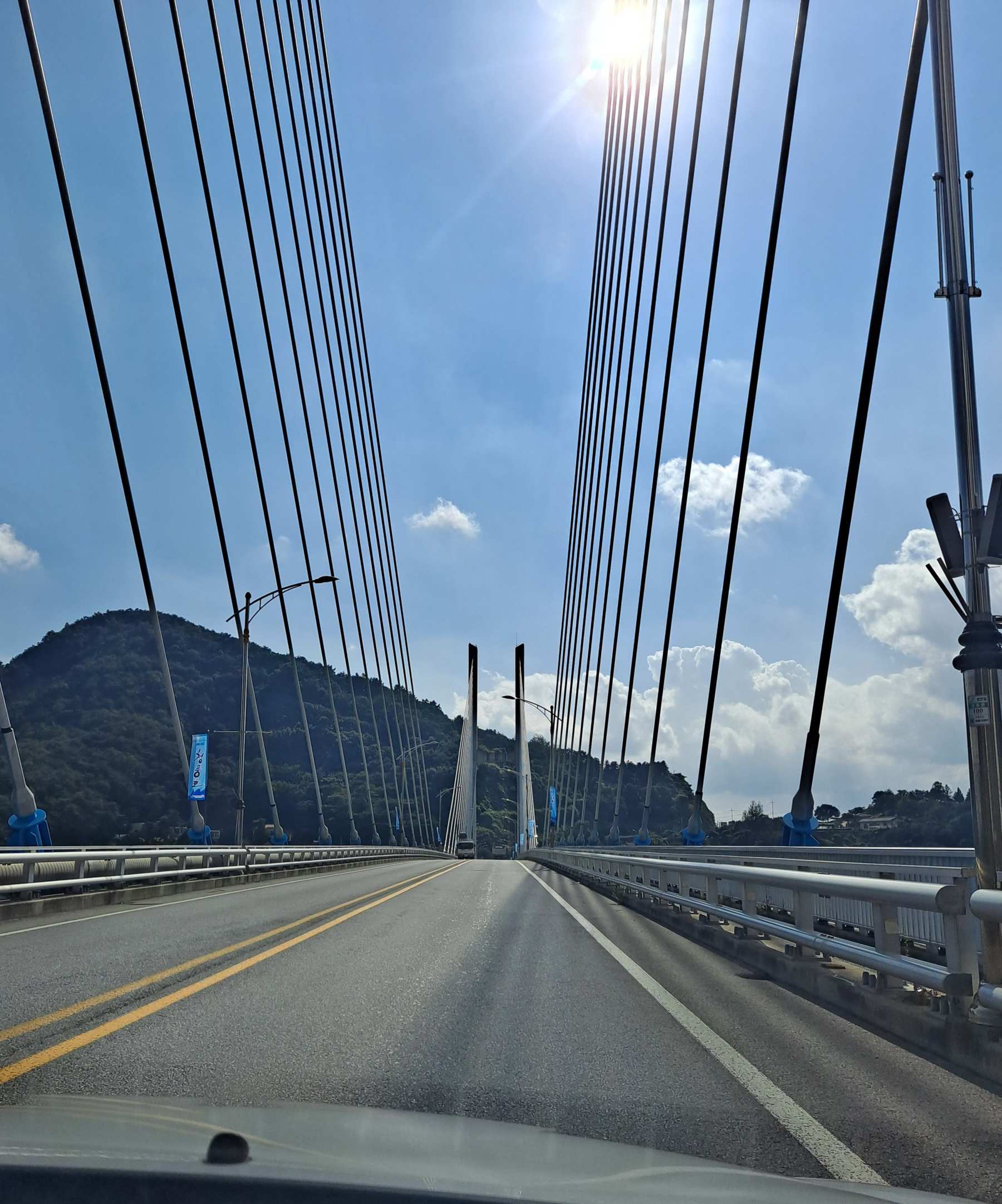 청풍대교 통과하는 중