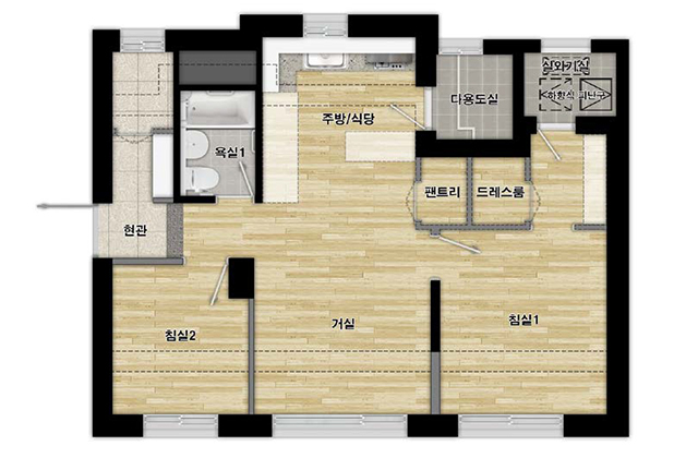 뉴홈 사전청약 나눔형 평면도
