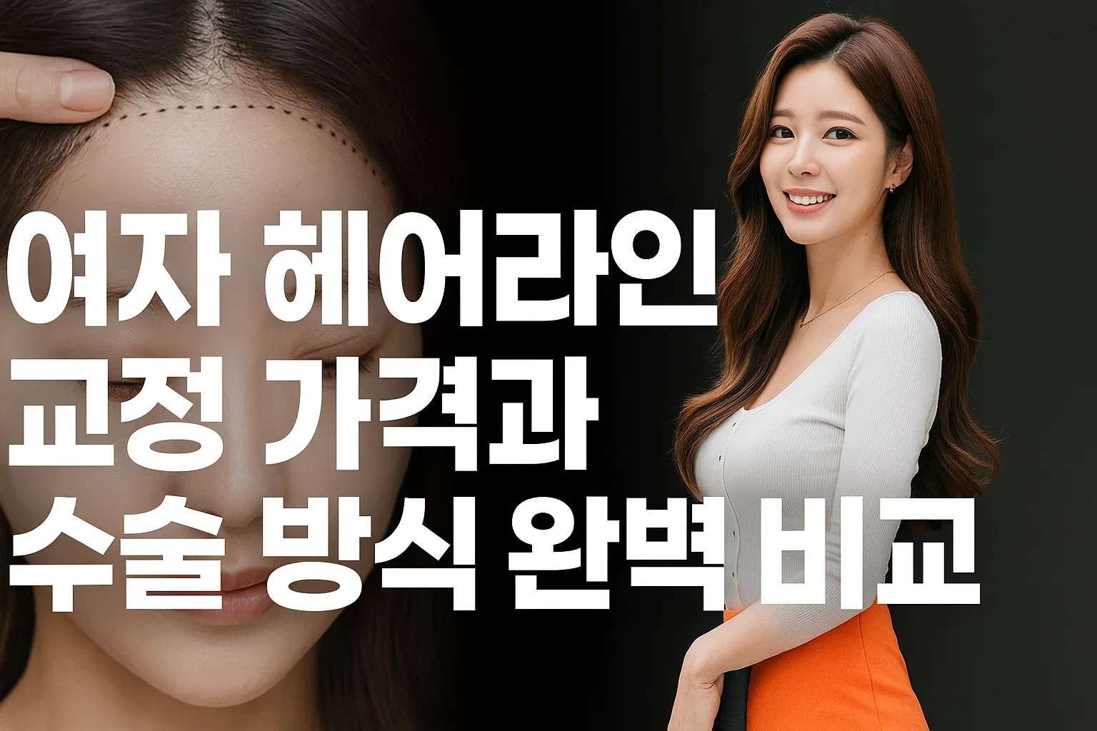 여자 헤어라인 교정 가격과 수술 방식 완벽비교 )썸네일