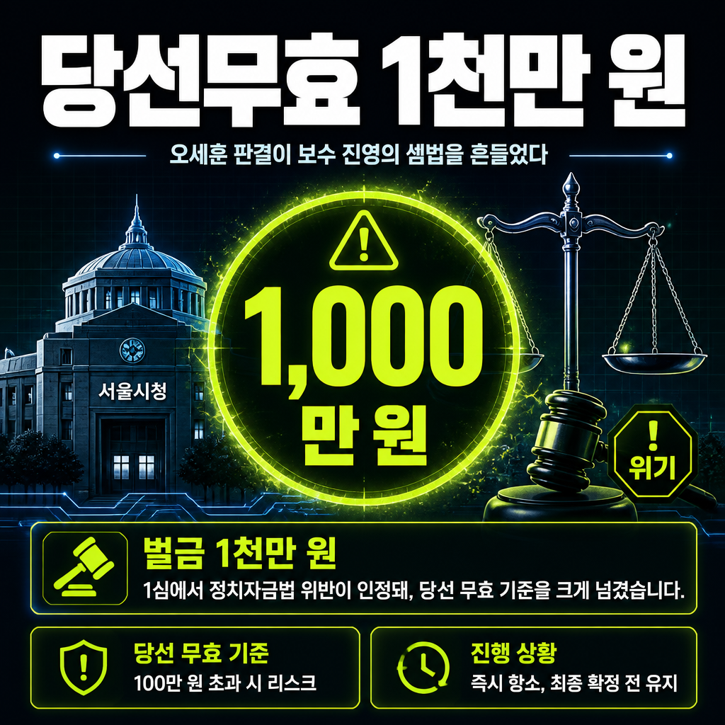 당선무효 1천만 원