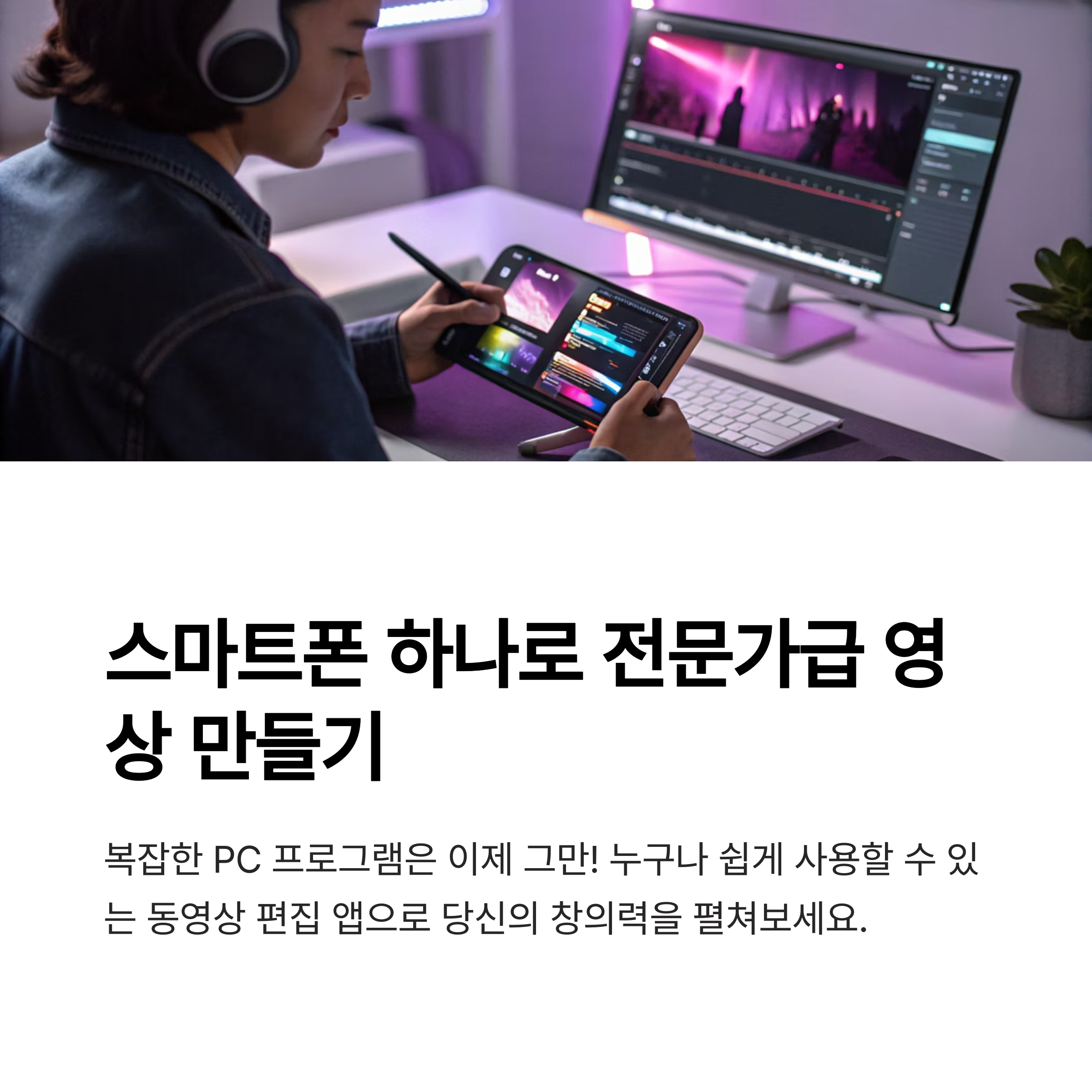 궁극의 동영상 편집 솔루션: 동영상 편집 어플, 음악 비디오 편집기, 사진 비디오 메이커로 나만의 스토리를 창조하세요!