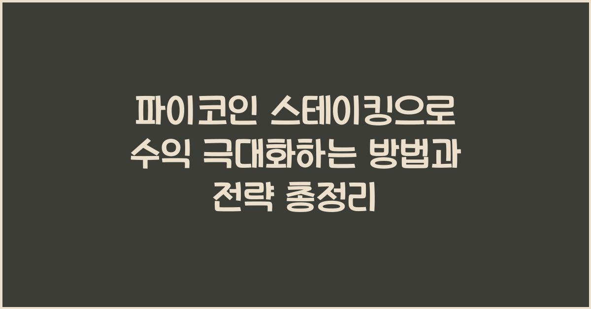 파이코인 스테이킹