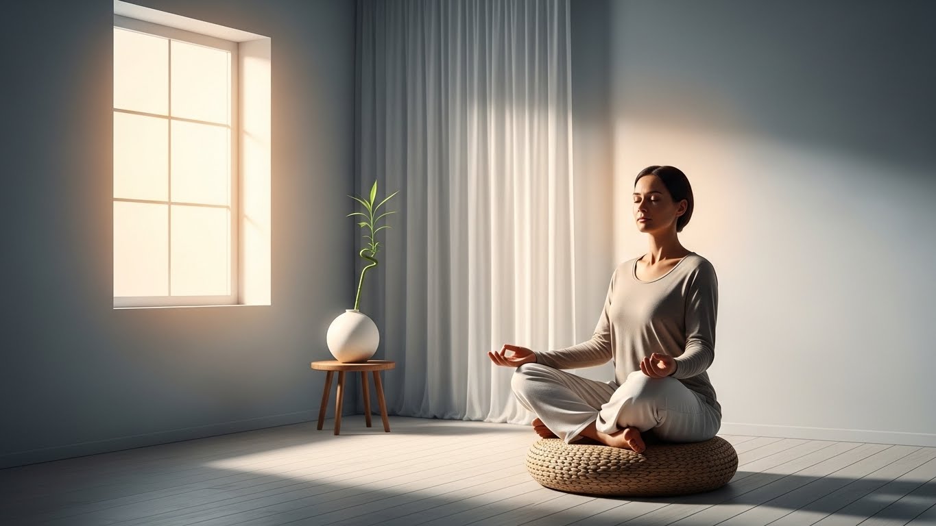 명상으로 연말정산 스트레스를 해소하는 사람