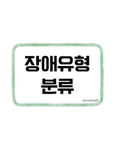 장애유형 분류 발달장애 종류와 자폐 지적장애 차이