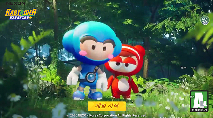 카트라이더-러쉬플러스-컴퓨터로-실행한-화면