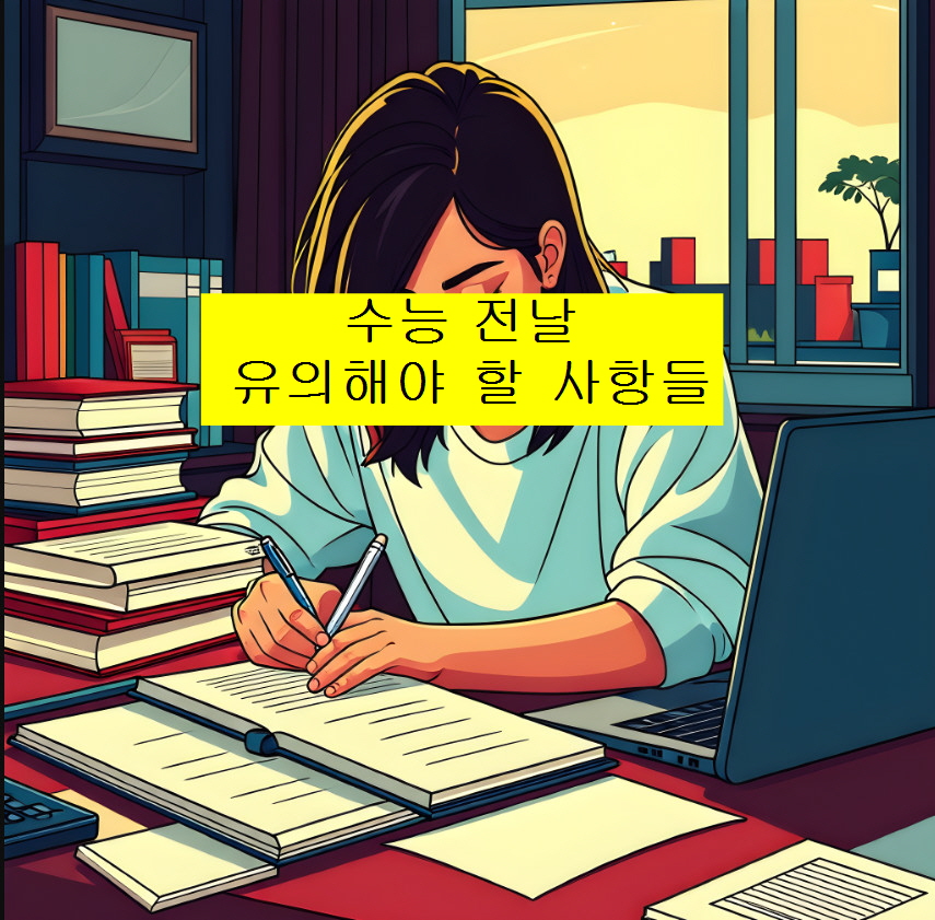 수능전날 유의해야 할 사항들