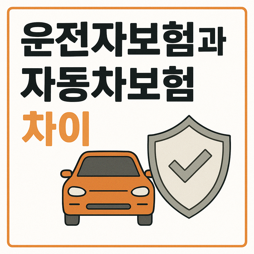 운전자보험과 자동차보험 차이 관련 이미지