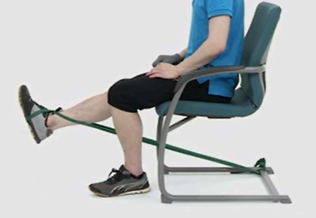 발목 저항 밴드 측면 운동 이미지사진