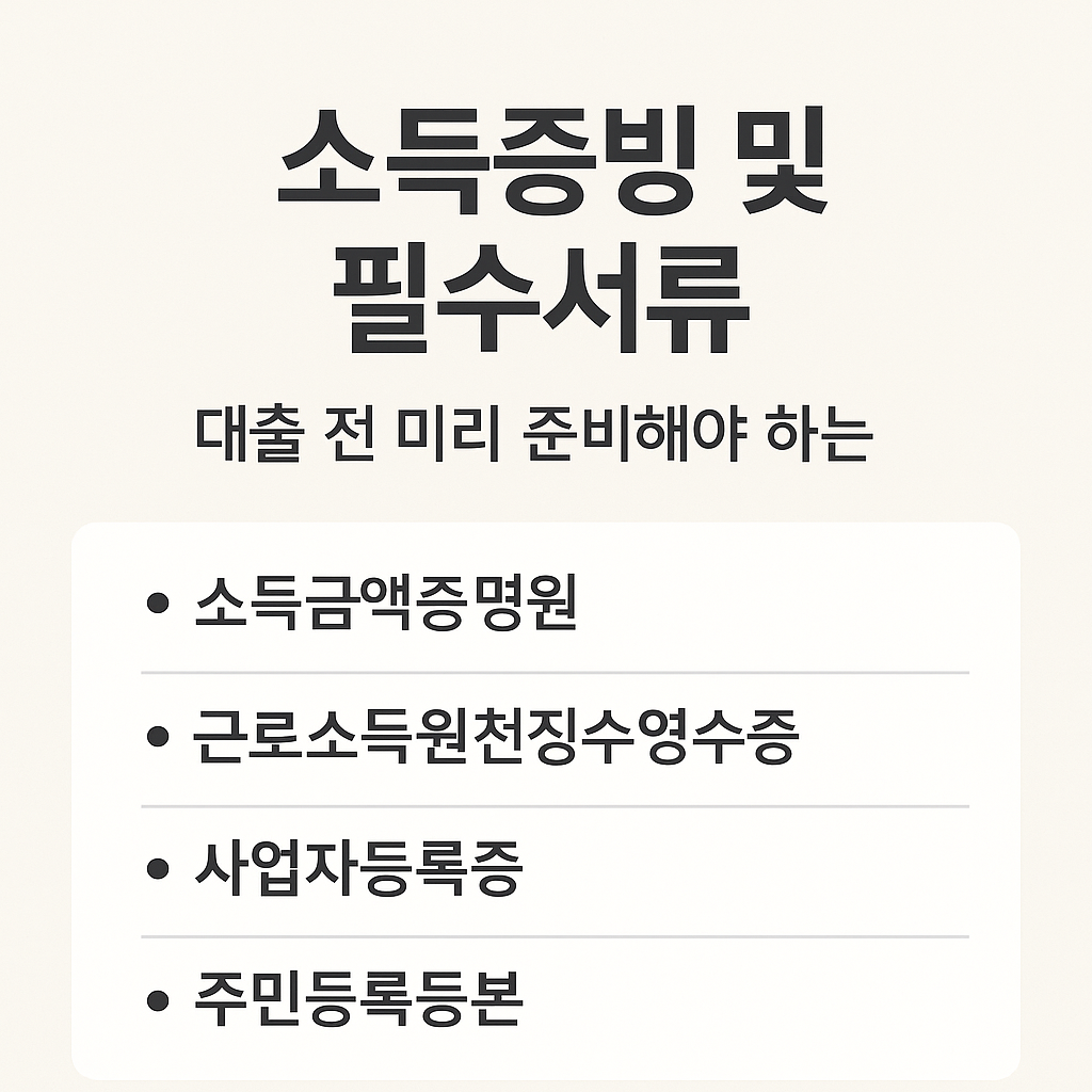 대출 전 준비해야 할 것들