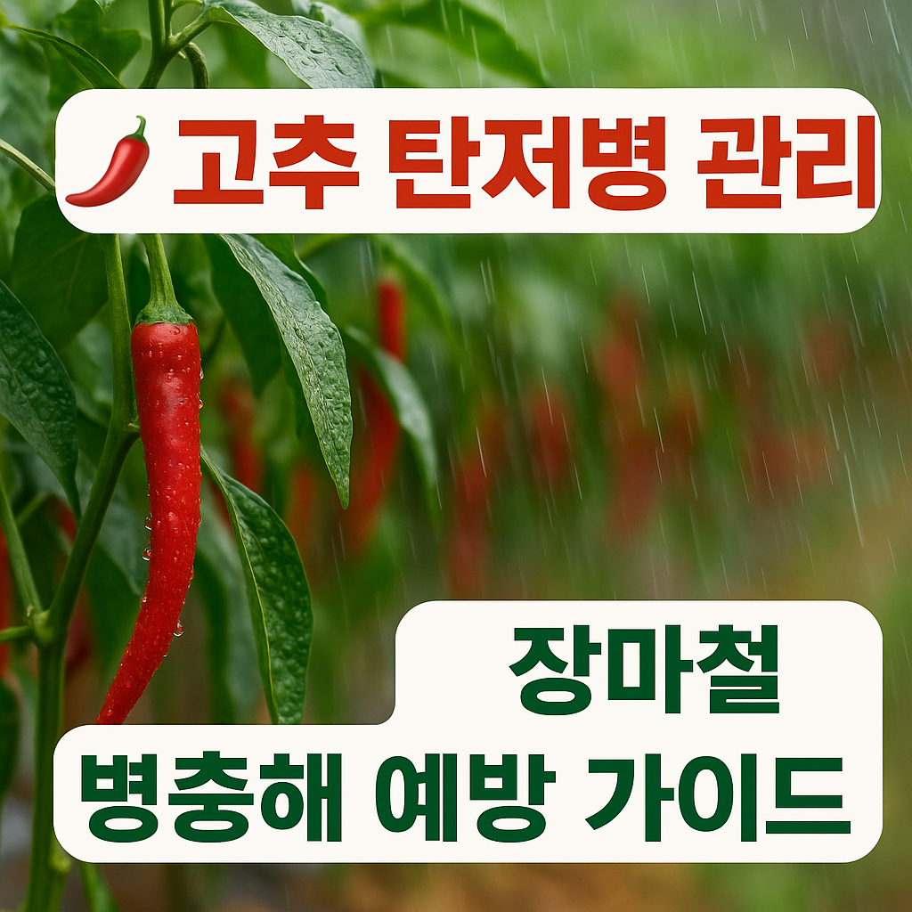 고추농사 탄저병 예방 장마철 관리