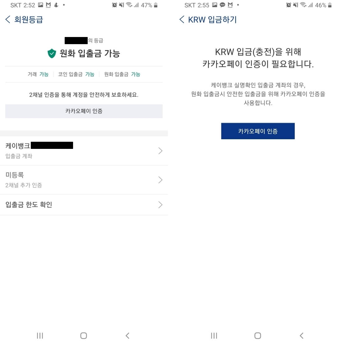 카카오페이인증