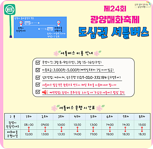  광양매화축제 개화상황&amp;#44;주차&amp;#44; 셔틀버스 안내