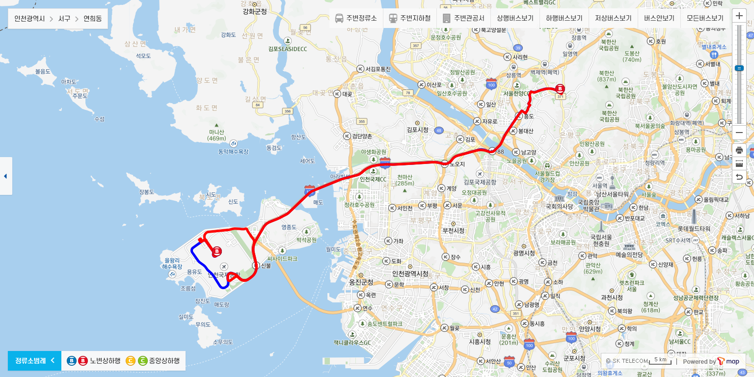 7500번 노선정보