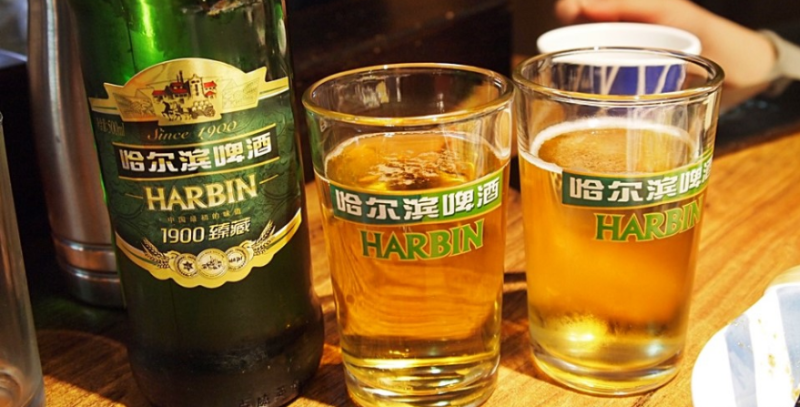 오래된 중국 맥주 하얼빈