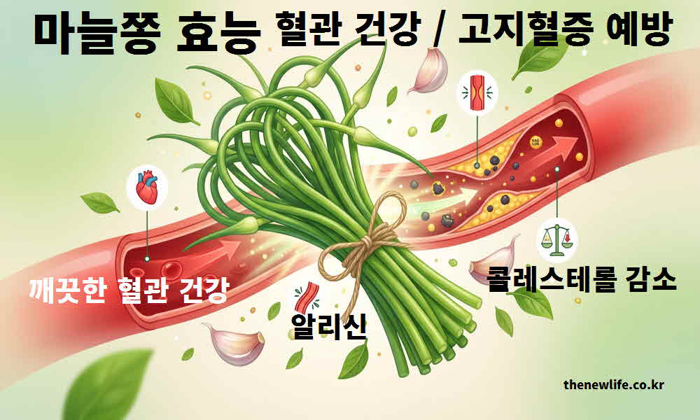 마늘쫑 효능 혈관 건강 고지혈증 예방