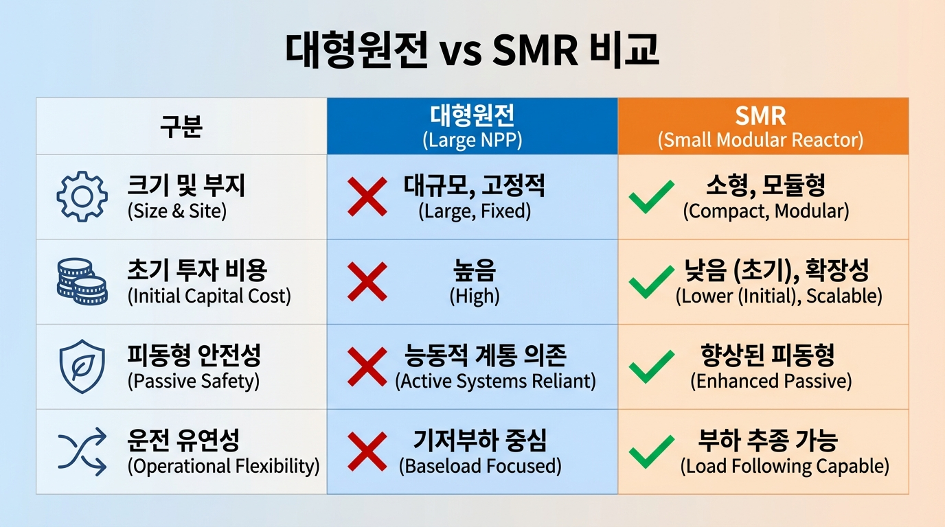 대형원전 vs SMR 완벽 비교