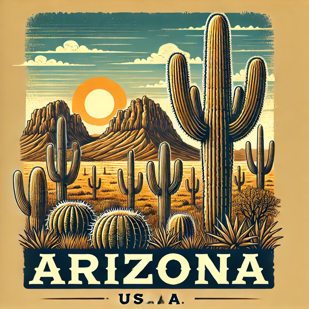 미국 애리조나의 선인장