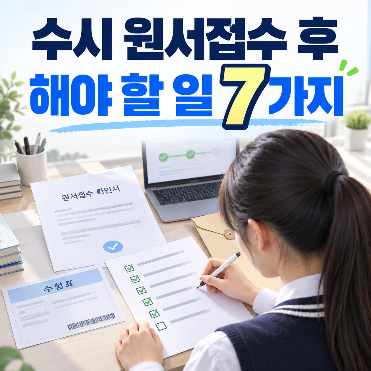 수시 원서접수 후 해야 할 일 7가지 - 접수번호&middot;수험표&middot;제출서류 확인법