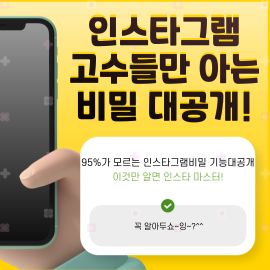 95%가 모르는 인스타그램 비밀 기능 대공개