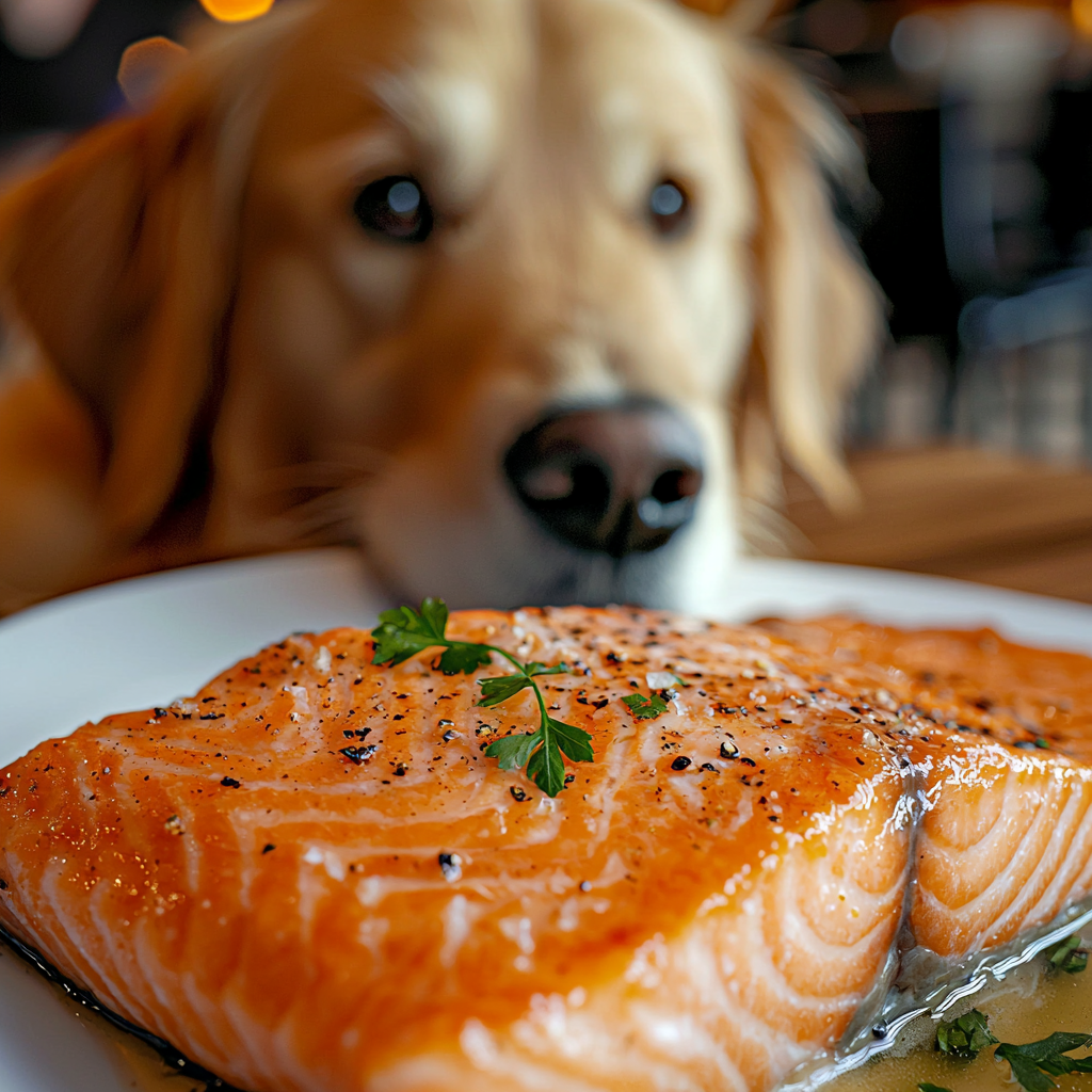 salmon & dog