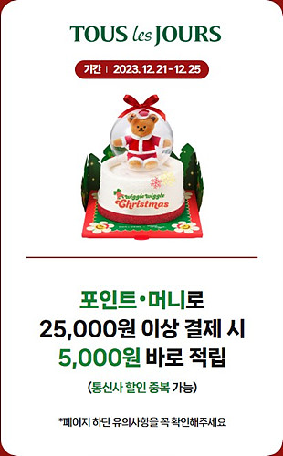 뚜레주루 크리스마스 케익