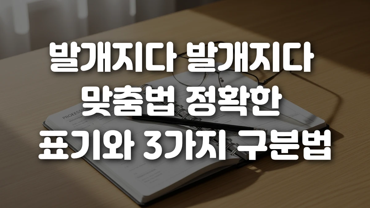 발개지다 발개지다 맞춤법 정확한 표기와 3가지 구분법