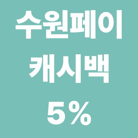 수원페이 캐시백 5% 혜택 조건, 사용처