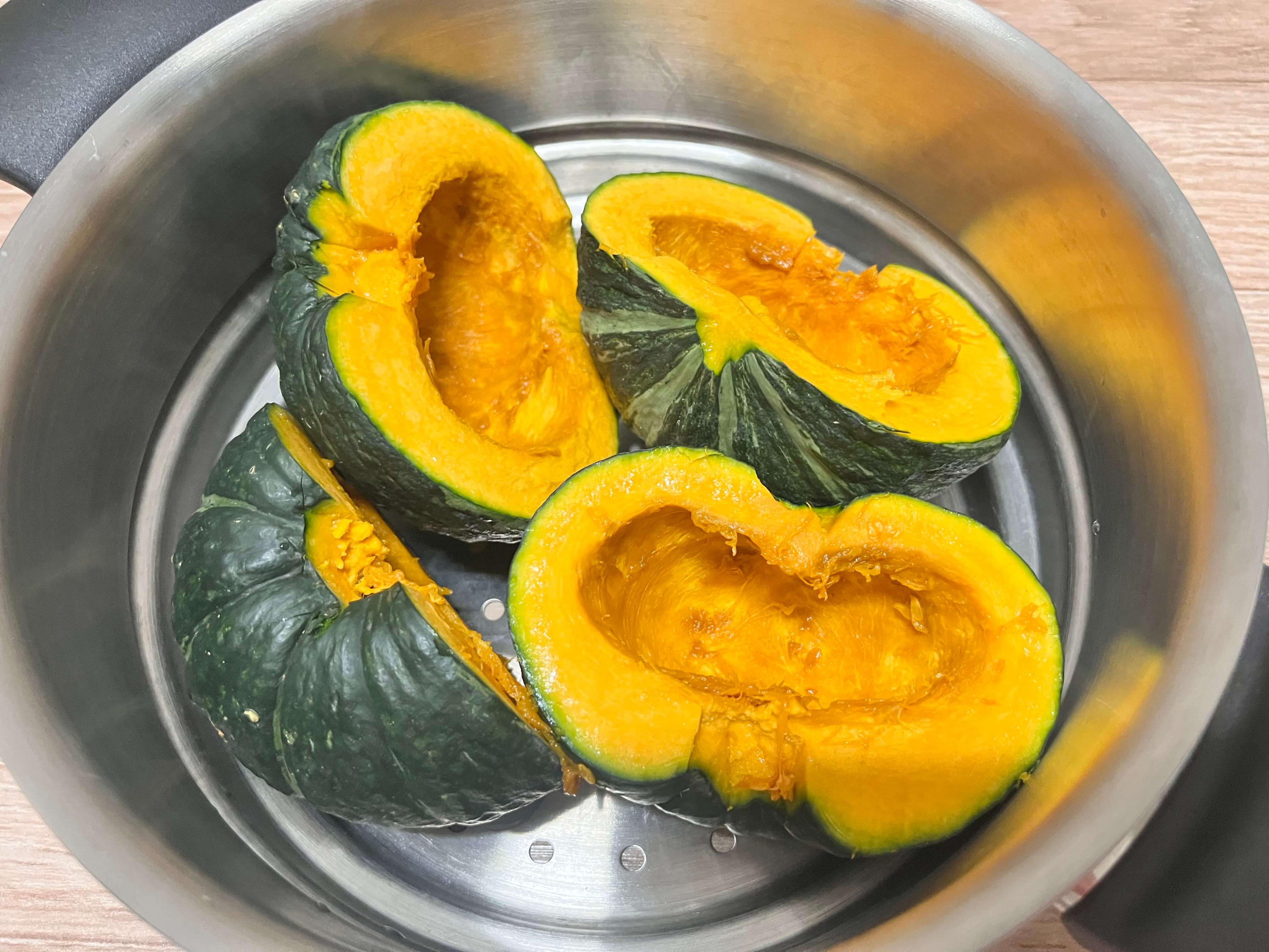 단호박(미니 밤호박) 찌는법, 단호박 찌고 난 뒤 하얀 점