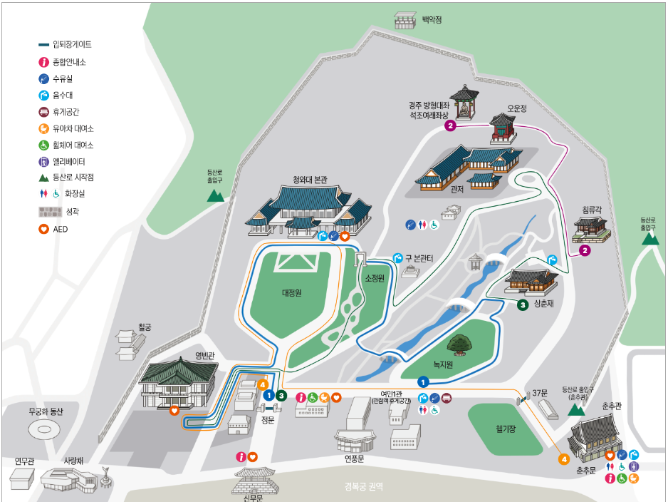 청와대 관람 신청 및 관람 예약 홈페이지, 청와대 가는 길과 관람 주차