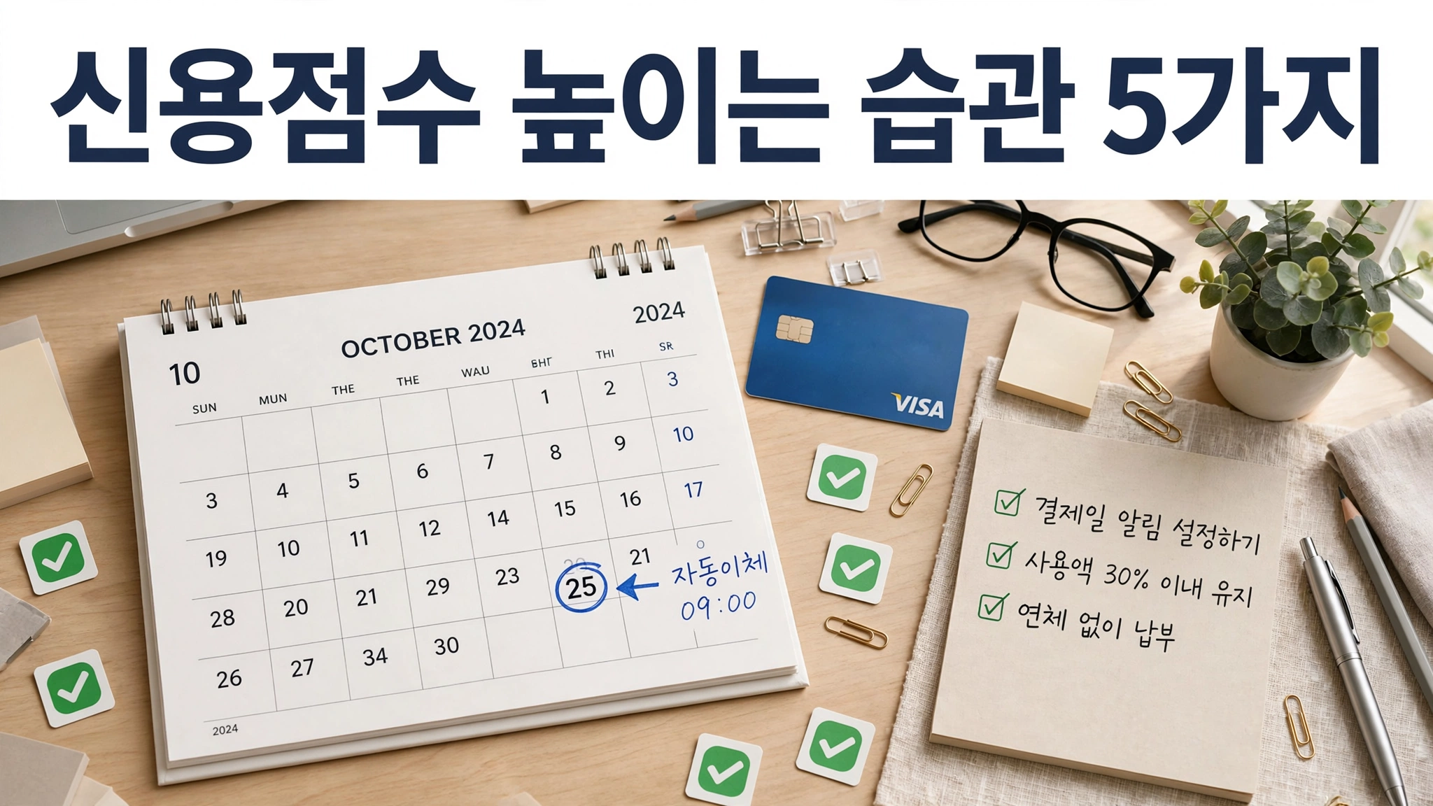 신용점수 향상 습관 연체방지 자동이체 신용카드 관리