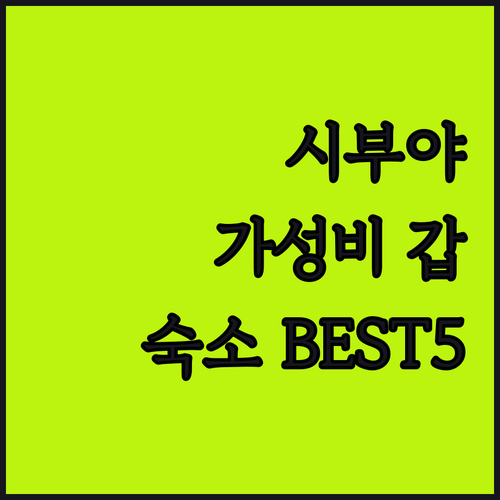 실제 투숙객 평점 높은 도쿄 시부야 ..