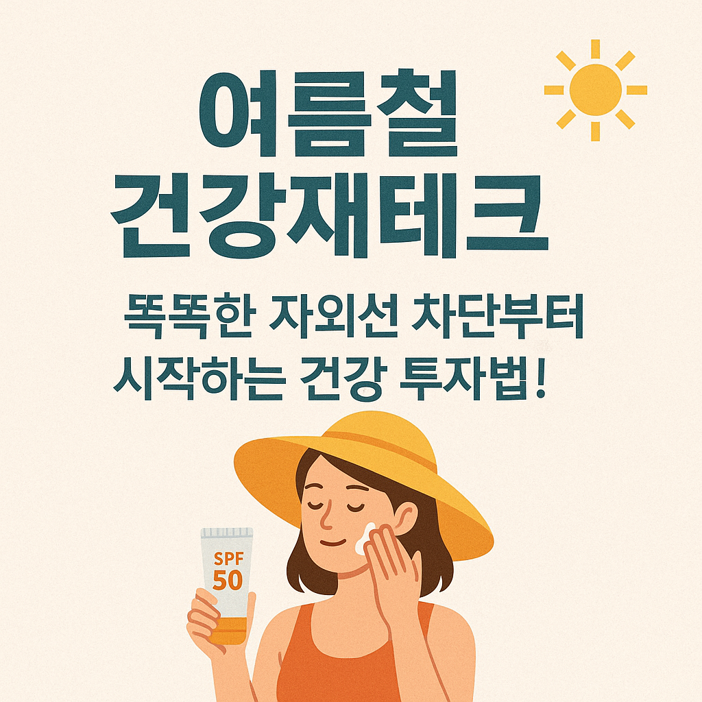 여름철 건강재테크☀️,똑똑한 자외선 차단부터 시작하는 건강 투자법!