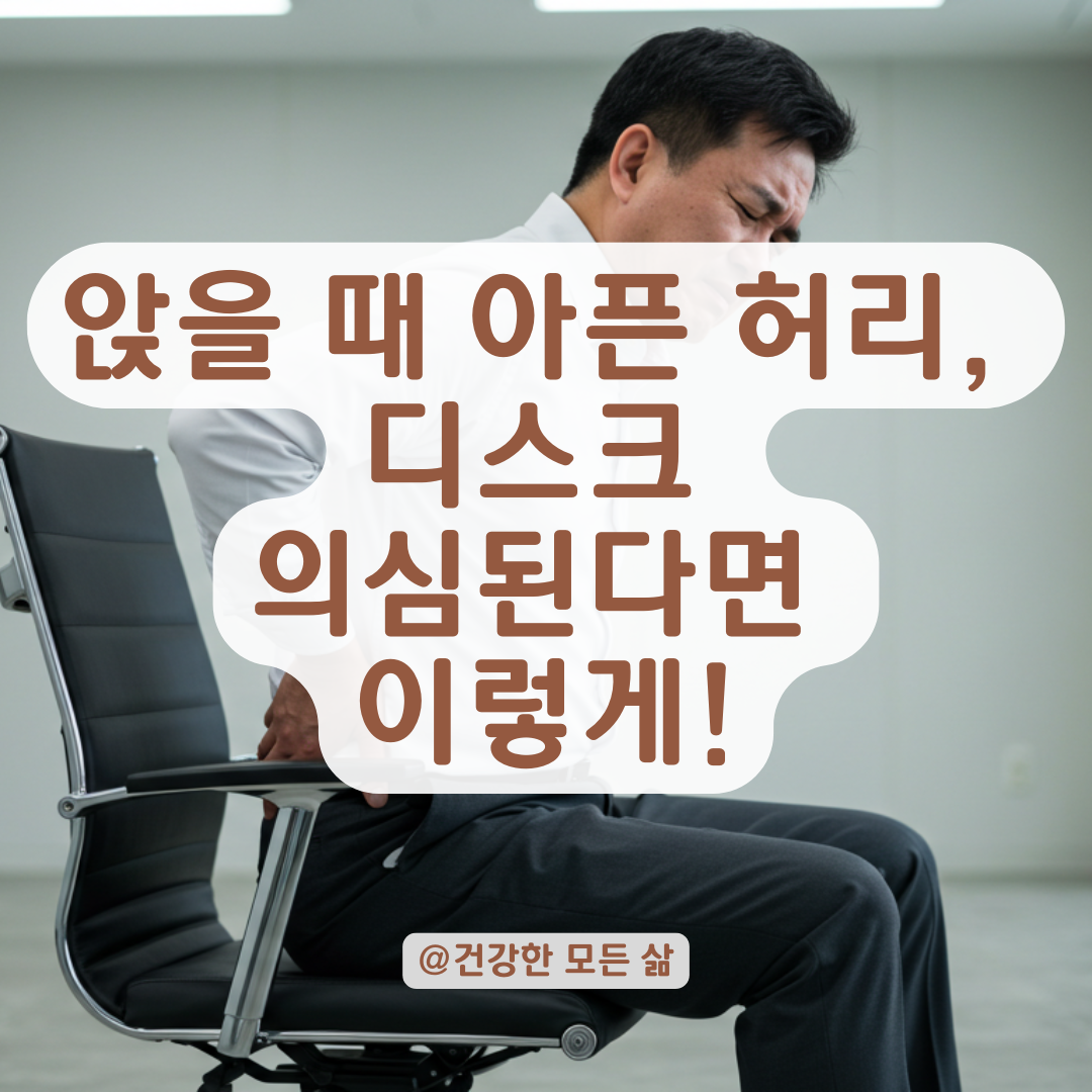 서 있을 땐 괜찮은데 앉으면 허리 통증? 디스크 초기 증상일 수 있습니다.